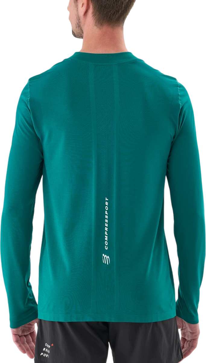 Tričko Compressport Performance Long Sleeve T-shirt Zelené | atsm4946028l, 1