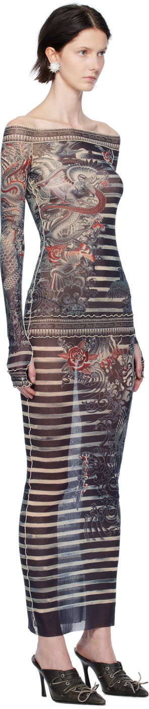 Šaty Jean Paul Gaultier Mariniere Print Maxi Dress Čierna | 23/15-F-RO071-T537-595031, 1