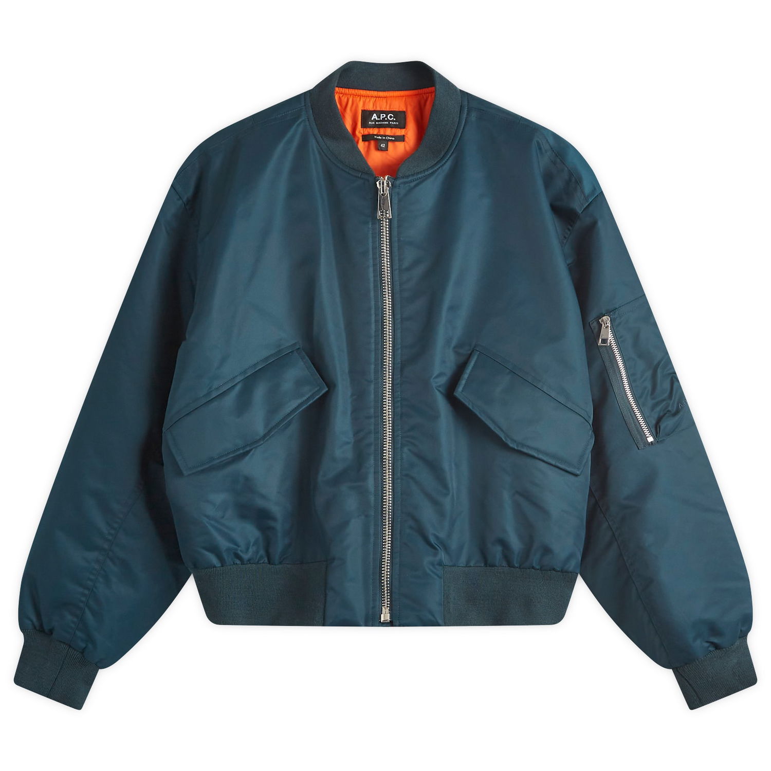 Bomber bunda A.P.C. Lella Bomber Jacket Tyrkysová | PSAKL-F02997, 1