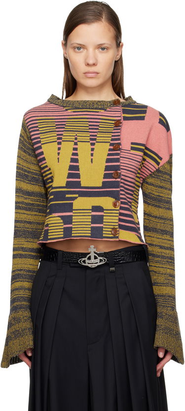 Sveter Vivienne Westwood Vivienne Westwood Bruno Cropped Patterned Knit Cardigan Rôznofarebný | 1803006X-Y0043-, 0
