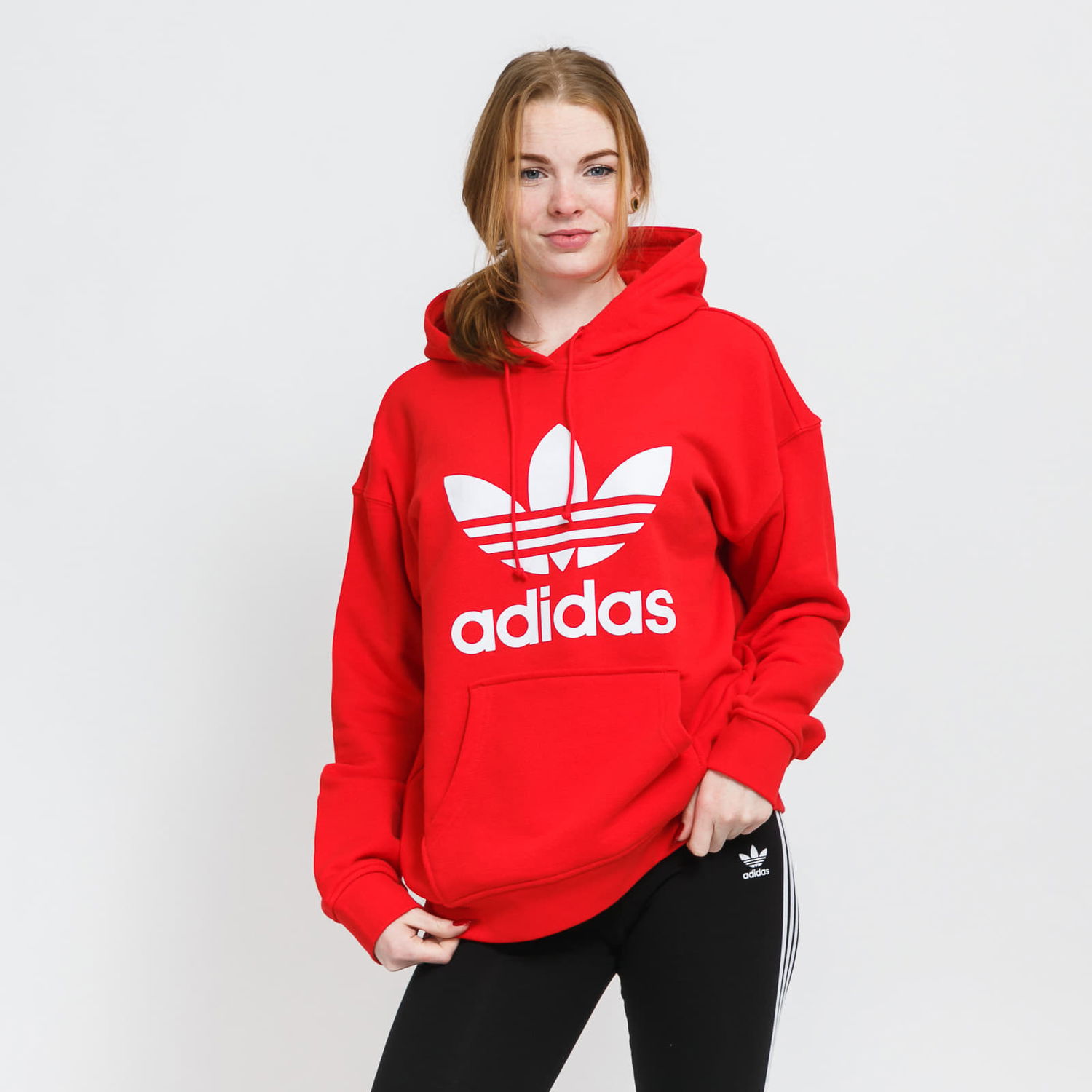 Mikina adidas Originals Trefoil Hoodie Červená | HE6953, 0
