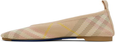 Oblečenie Burberry Burberry Check Knit Ballerina Flats Béžová | 8101053, 2