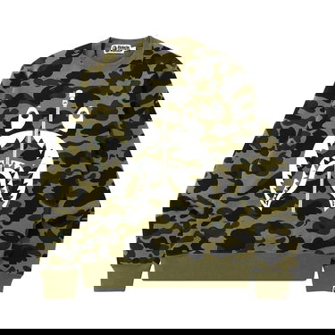 Sveter BAPE 1st Camo Shark Crewneck Zelené | 1F70 113 009 GREEN, 1