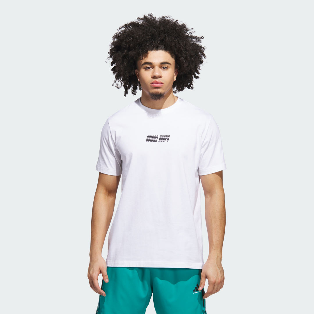 Tričko adidas Performance Hoops Graphic Tee Biela | JX1782, 0