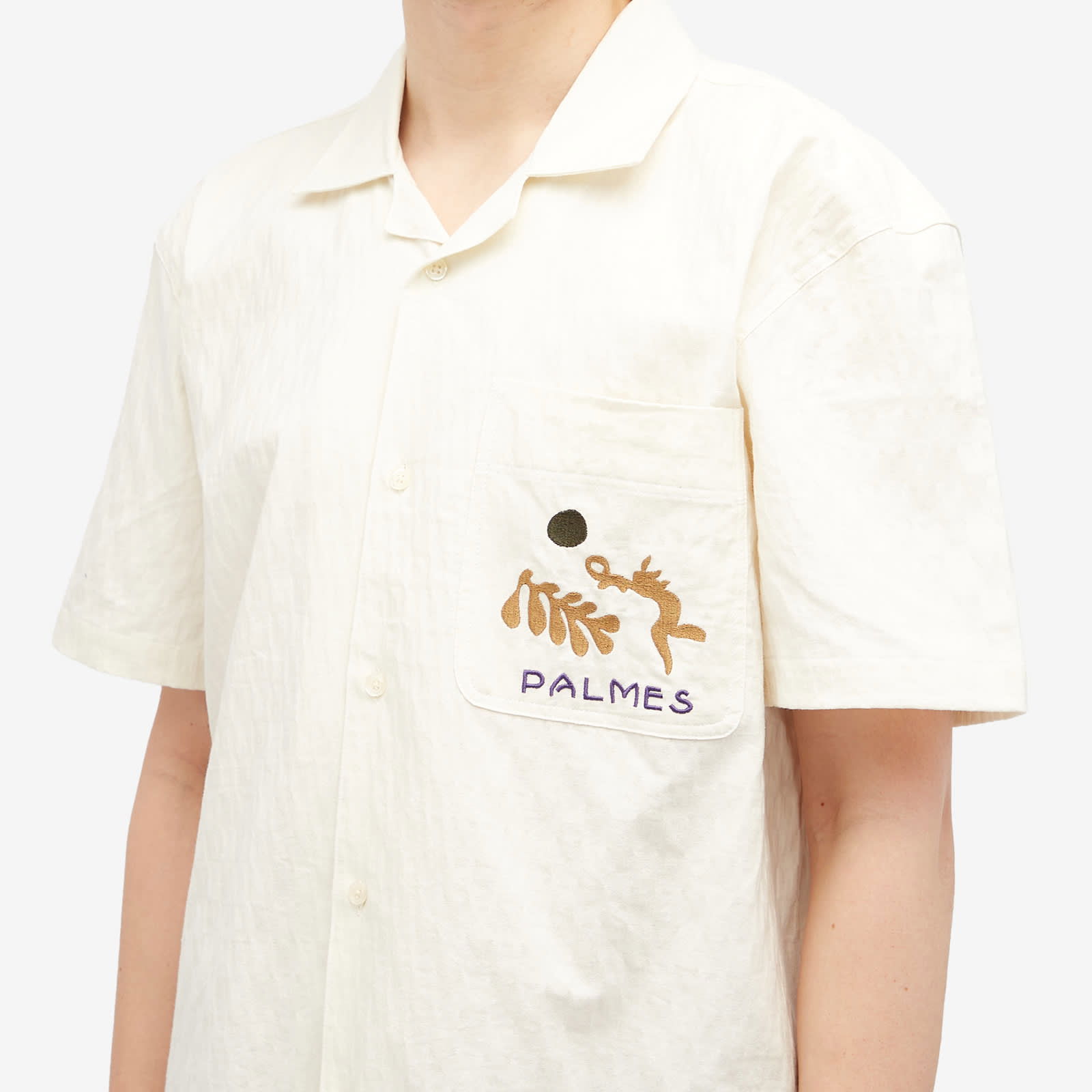 Palmes Garden Embroidered Short Sleeve Shirt