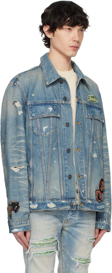Bunda AMIRI Amiri Vintage Pegasus Trucker Denim Jacket Modrá | AMDNTR1019, 1