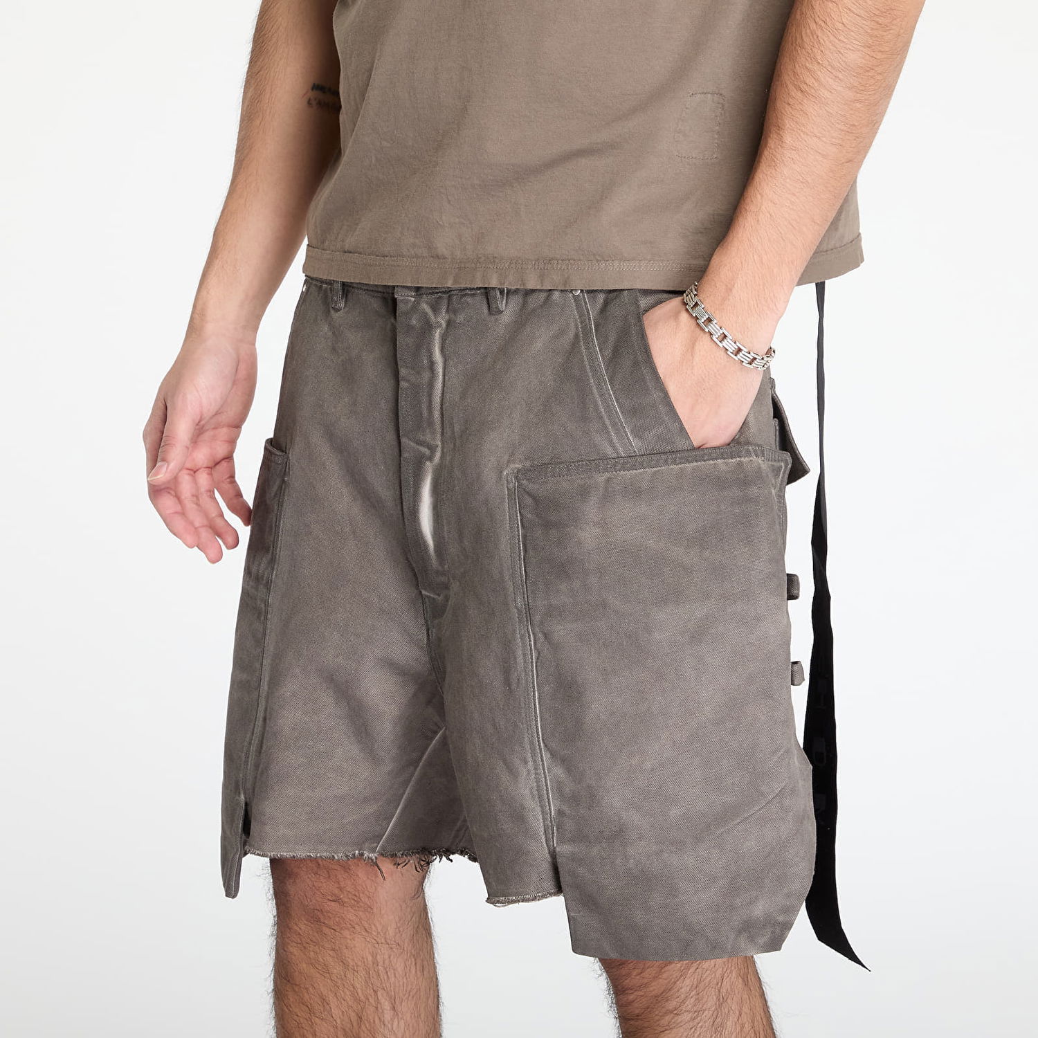 Šortky Rick Owens Rick Owens DRKSHDW Stefan Cargo Shorts Šedá | DU01E3358 CVS 34, 1