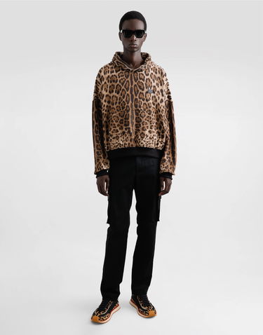 Mikina Dolce & Gabbana Dolce & Gabbana Animal Print Cotton Hoodie Hnedá | G9BJATFS785HY13M, 1