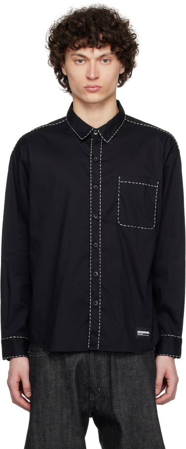 Košeľa Neighborhood Neighborhood Hand Stitching Long Sleeve Shirt Čierna | 251AQNH-SHM08, 0