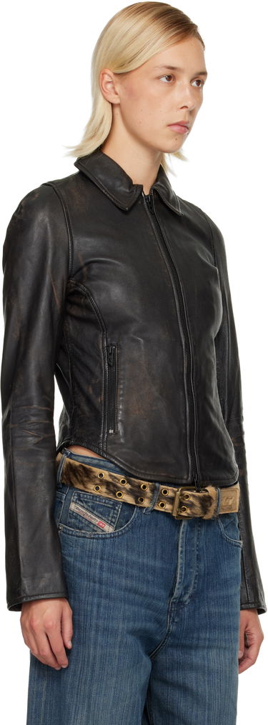Bunda Diesel L-Egrad Distressed Leather Jacket Čierna | A19596 0ILBS, 1
