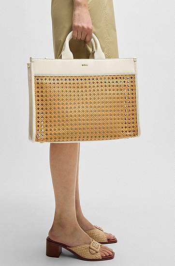 Tote bag BOSS BOSS Woven Tote Bag Biela | 50541748, 1