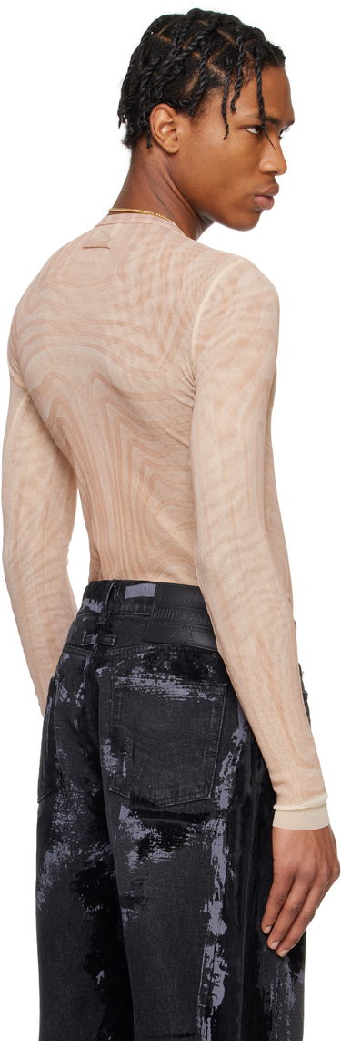 Tričko Jean Paul Gaultier Jean Paul Gaultier 'The Spirale' Long Sleeve T-Shirt Béžová | 25/34-F-TO270-T587-2026, 2