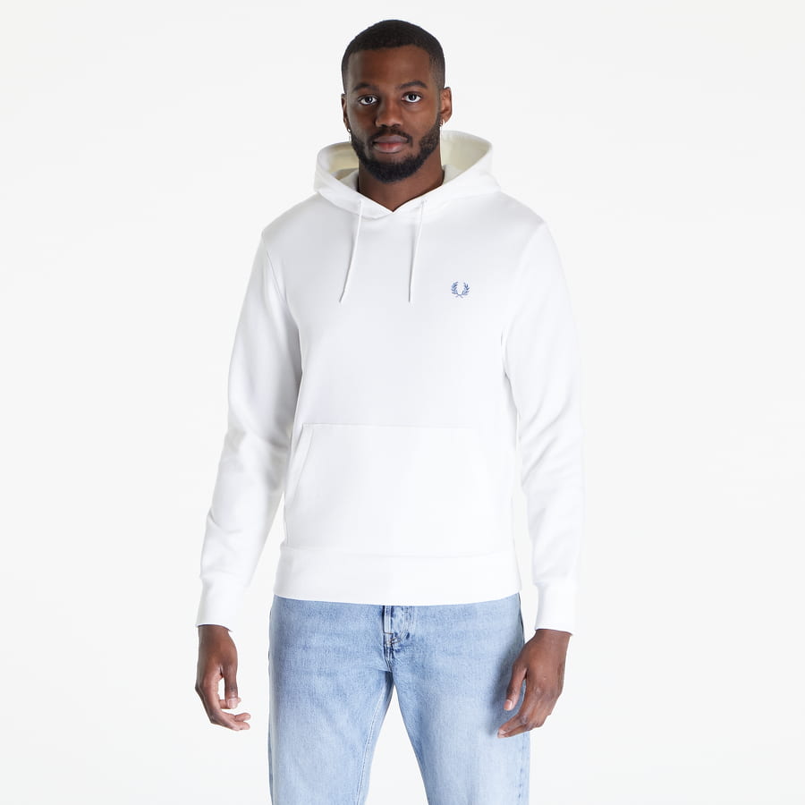 Mikina Fred Perry Laurel Wreath Hooded Sweatshirt Biela | M4624 129, 0