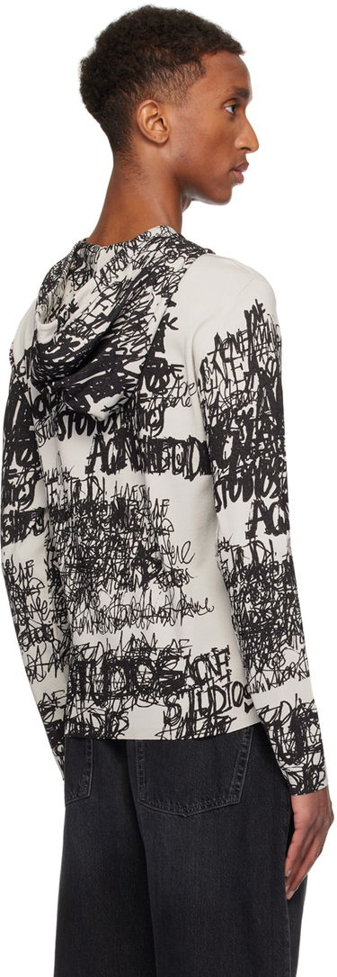 Sveter Acne Studios Acne Studios Printed Hoodie Šedá | B60336-, 2
