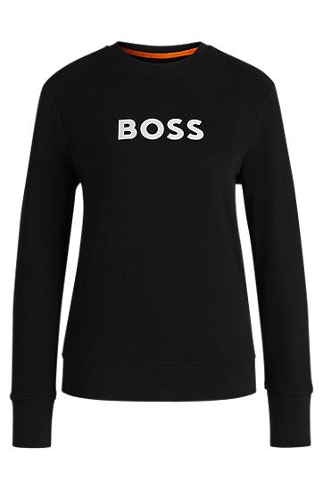 Sveter BOSS BOSS Sweatshirt with Contrast Logo Čierna | 50501154, 0