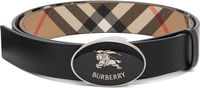 Reversible Check Oval Knight Stamp Belt by Burberry