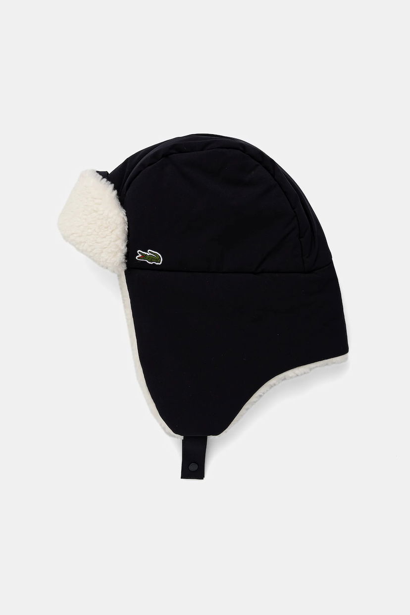 Klobúk Lacoste Faux Fur Lined Trapper Hat Čierna | RK6048