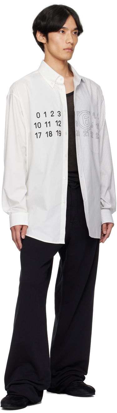 Košeľa Maison Margiela MM6 Maison Margiela Long Sleeve Shirt with Number Print Biela | SH0DT0025 MTN085, 3