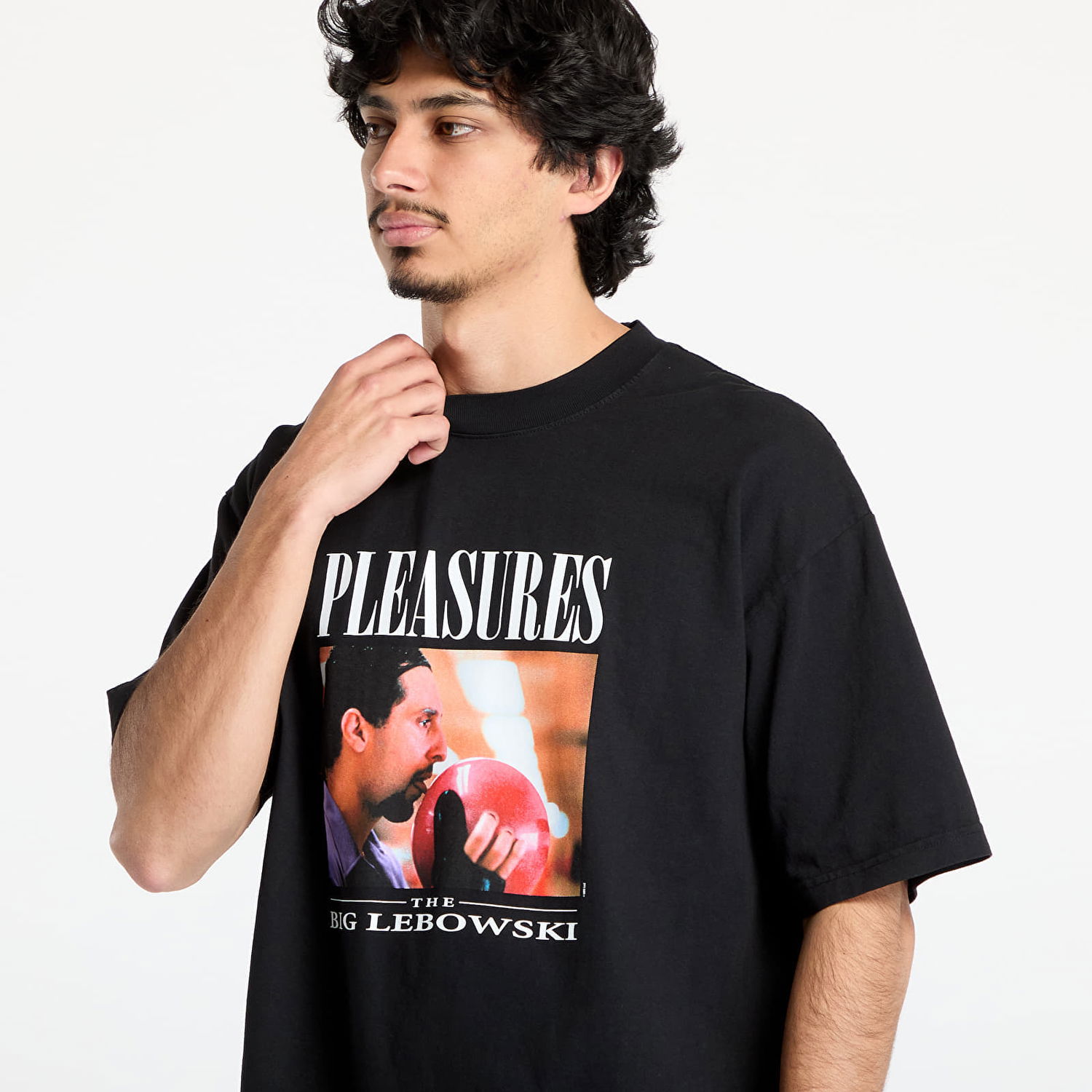 Tričko Pleasures PLEASURES The Big Lebowski Lick T-Shirt Čierna | P25SU057 BLACK, 1