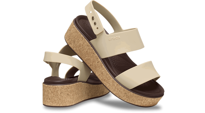 Tenisky a topánky Crocs Brooklyn Cork Low Wedge Sandals Béžová | 211144-212, 1