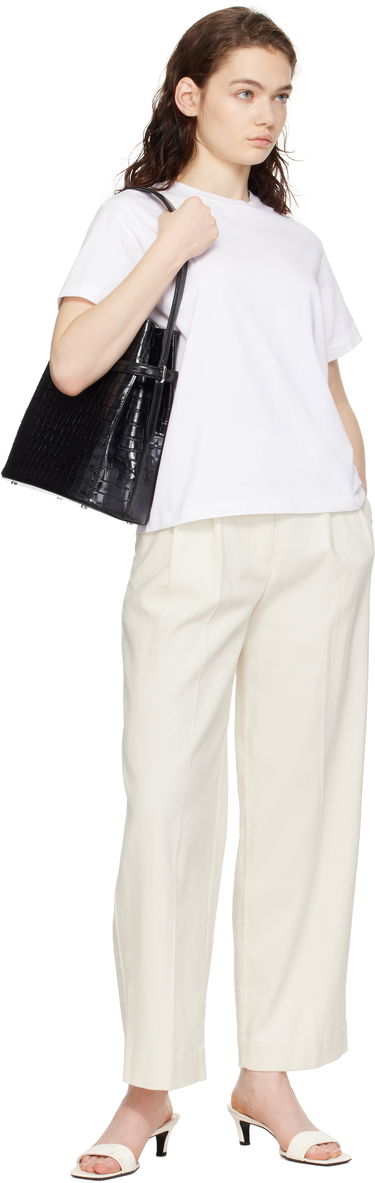 Kabelka TOTEME Totême Belted Croc-Embossed Leather Bucket Bag Čierna | 244-WAL0048-LE0076, 3
