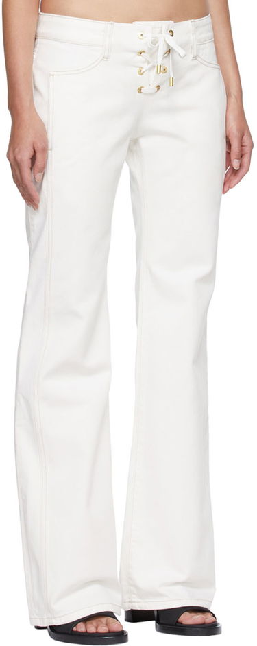 Nohavice Dion Lee Dion Lee Laced Flare Jeans Biela | C2046S22, 1