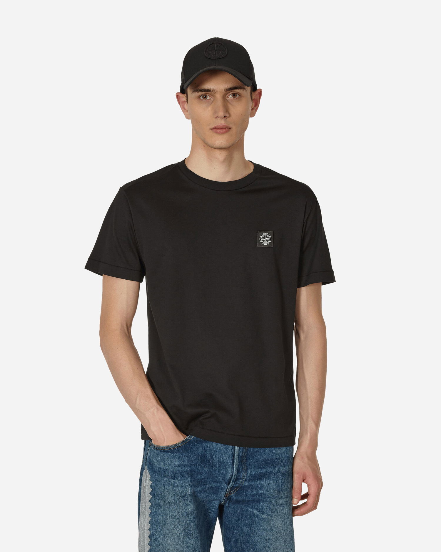 Tričko Stone Island Garment Dyed Logo Čierna | 791524113 A0029, 0