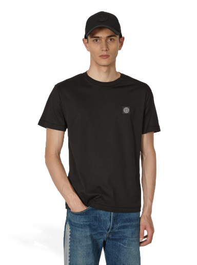 Tričko Stone Island Garment Dyed Logo Čierna | 791524113 A0029