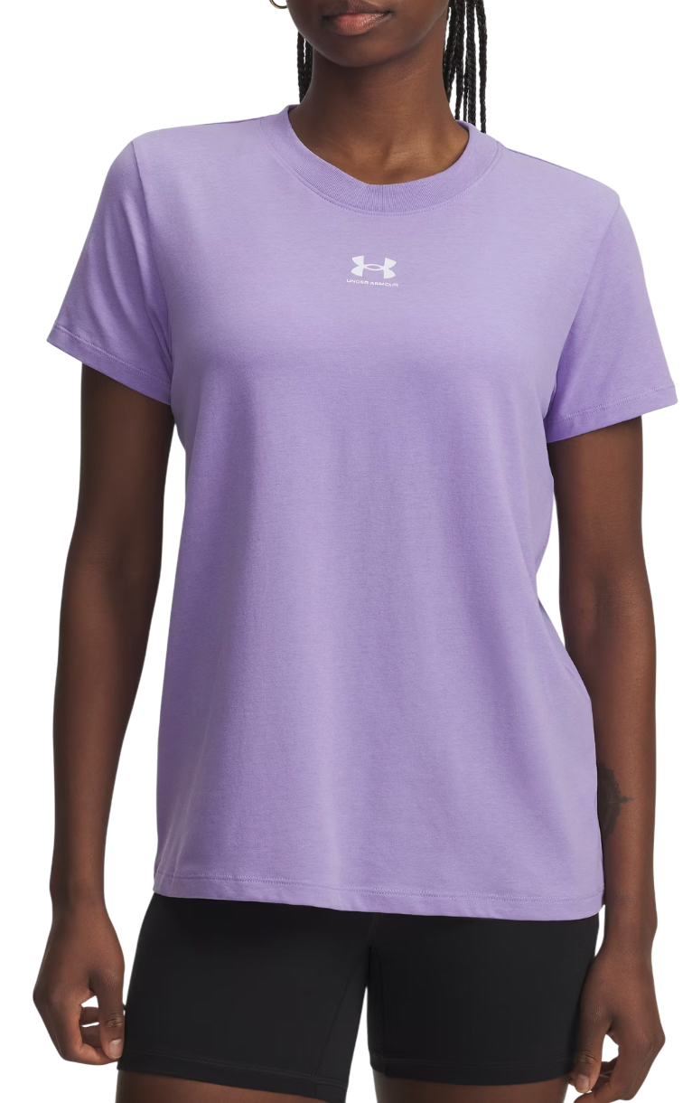 Tričko Under Armour Rival Core Short Sleeve T-Shirt Fialová | 1383648-538