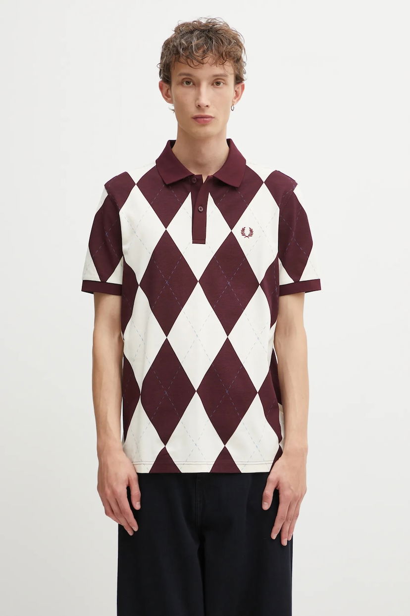 Polo tričko Fred Perry Cotton Argyle Polo Shirt Rôznofarebný | M1628