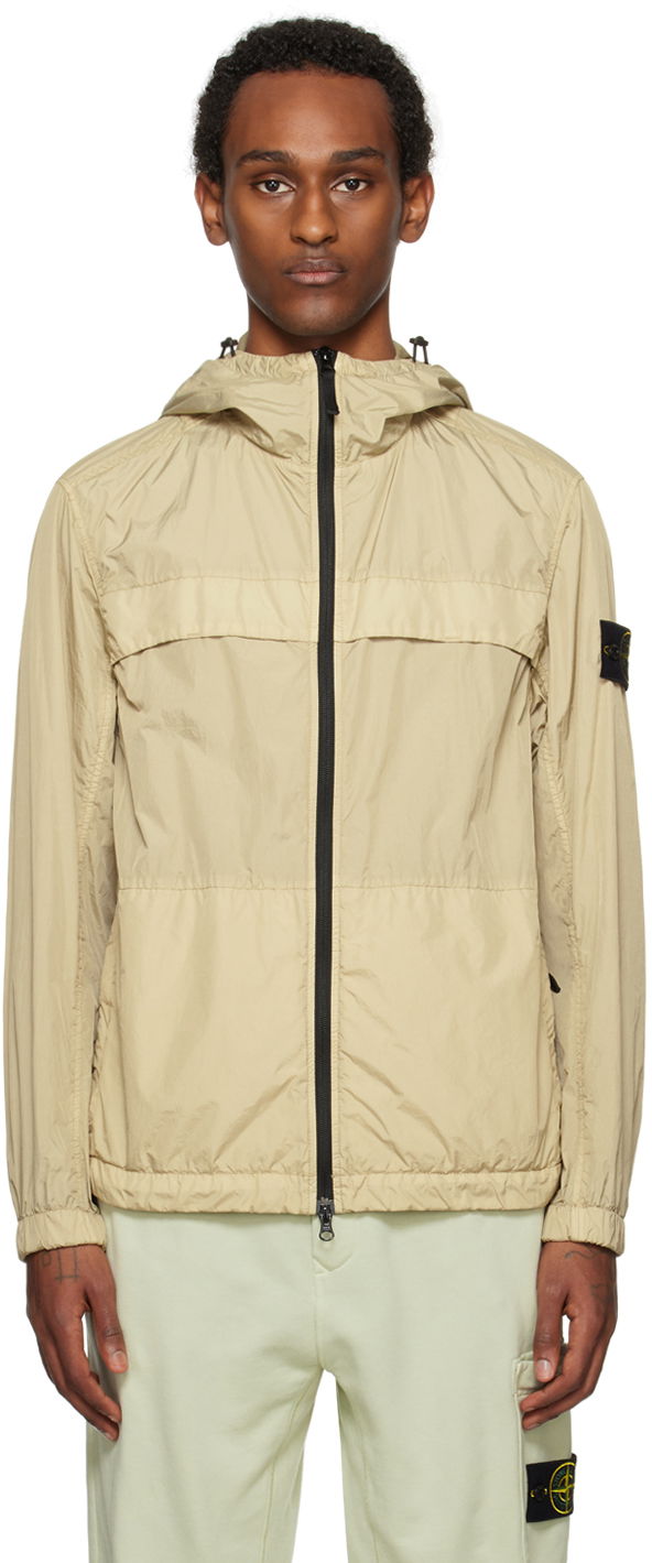 Bunda Stone Island Crinkle Reps R-NY Jacket "Khaki" Béžová | 801540922