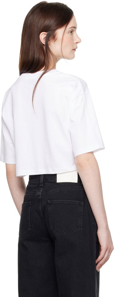 Crop Top Loulou de Saison Loulou de Saison Gupo Cropped T-Shirt Biela | GUPO, 2
