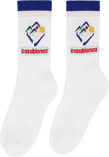 Ponožky Casablanca Casablanca Fuji Icon Socks Biela | APF25-ACC-010-04, 1