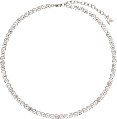 Náhrdelník Amina Muaddi Tennis Necklace with Crystals Červená | TENNIS NECKLACE, 3