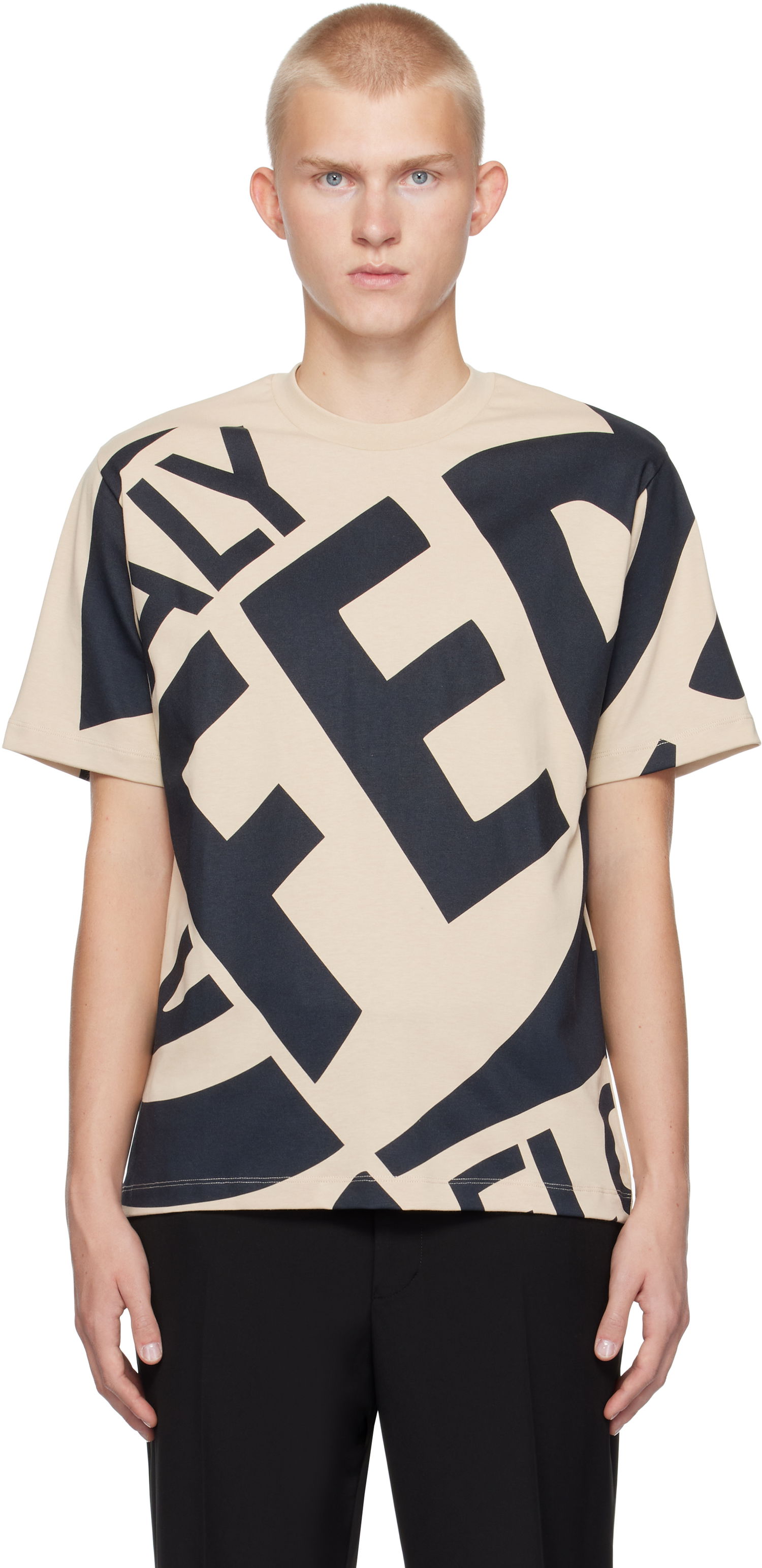Tričko FERRAGAMO Graphic T-Shirt Béžová | 776363, 0