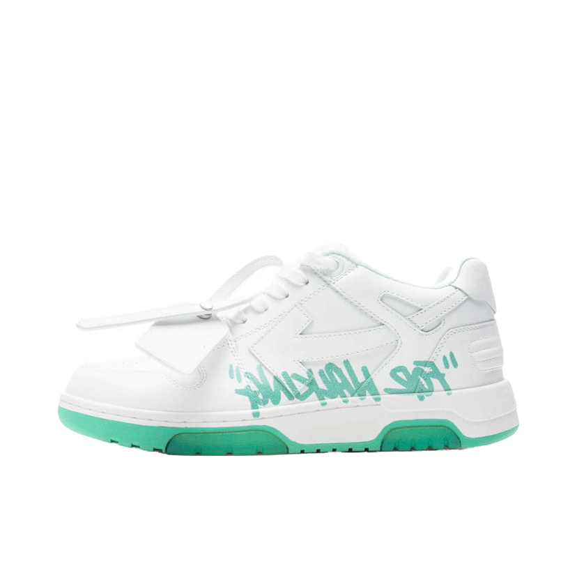 Tenisky a topánky Off-White Out Of Office OOO "For Walking" Low Tops White Green Biela | OMIA189F22LEA0030155