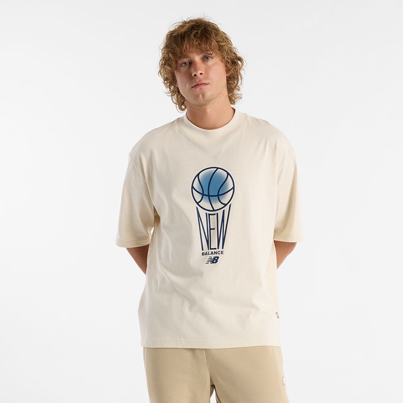 Tričko New Balance Basketball Graphic T-shirt Béžová | NBMT44585LIN