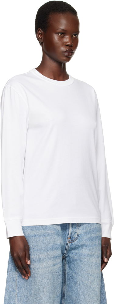 Tričko Alexander Wang Long Sleeve Puff Logo T-Shirt Biela | 4CC3241519, 1