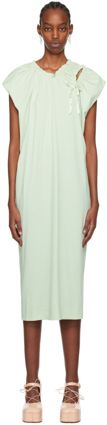 Šaty Simone Rocha Simone Rocha Shoulder Bite Midi Dress Zelené | 7273 0553, 0