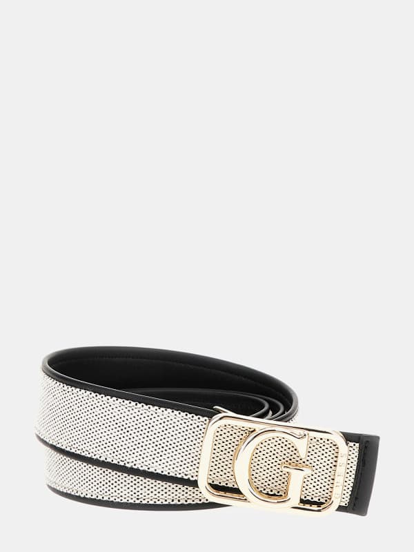 Opasok GUESS Reversible Belt With Logo Buckle Biela | BW9203P5135, 0