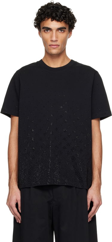 Tričko Casablanca Casablanca Crystal Monogram Logo Short Sleeve T-shirt Čierna | M-SP26-JTS-001-10, 0