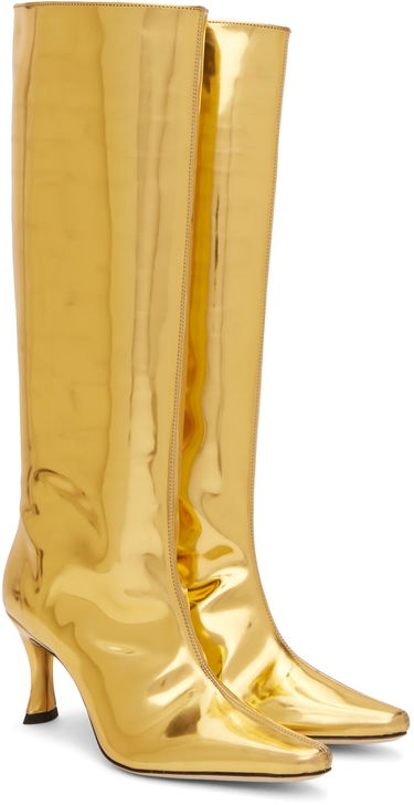 Šaty BY FAR BY FAR Stevie 42 Knee-High Boots Metalická | 22FWSVIGDLAC, 3