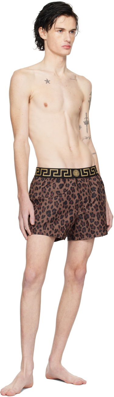 Plavky Versace Leopard Print Swim Shorts Hnedá | ABU01022_1A12573, 3