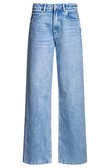Džínsy BOSS Straight-Fit Rigid Denim Jeans Modrá | 50539756, 0