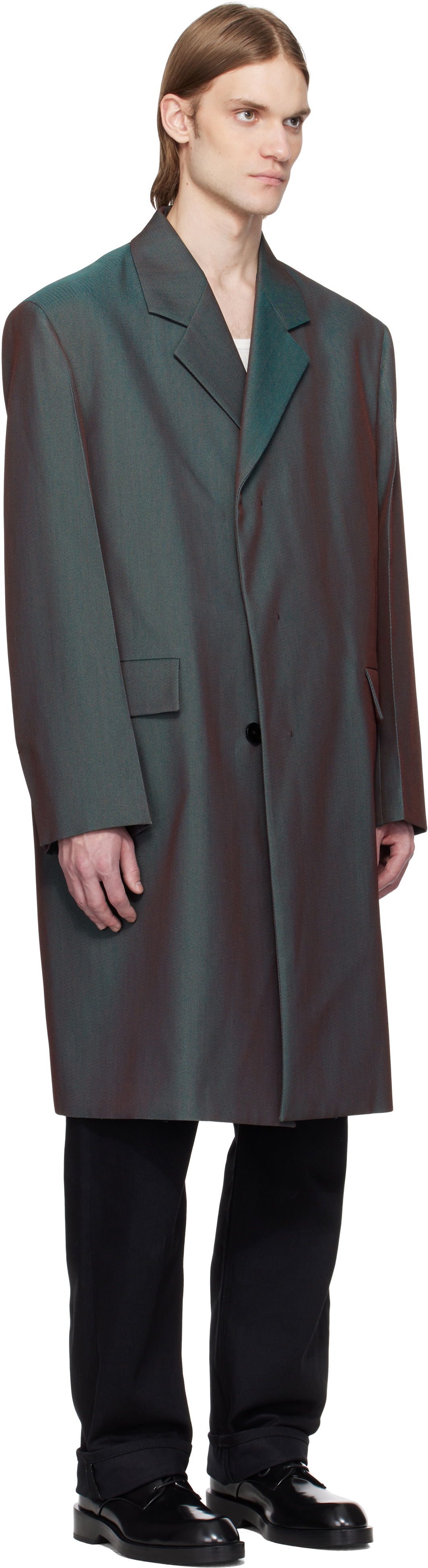 Kabáty Jil Sander Jil Sander Cavalry Twill Coat Zelené | J21AA0192_J40221, 1