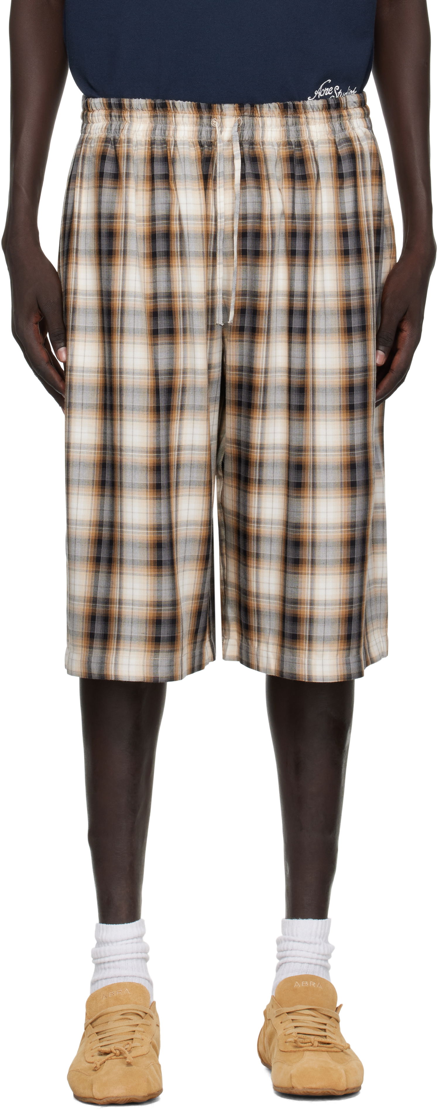 Šortky Acne Studios Acne Studios Check Shorts Rôznofarebný | CE0071-, 0