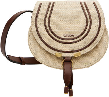 Taška cez rameno CHLOÉ Chloé Small Marcie Saddle Bag Béžová | CH25US680P19, 0