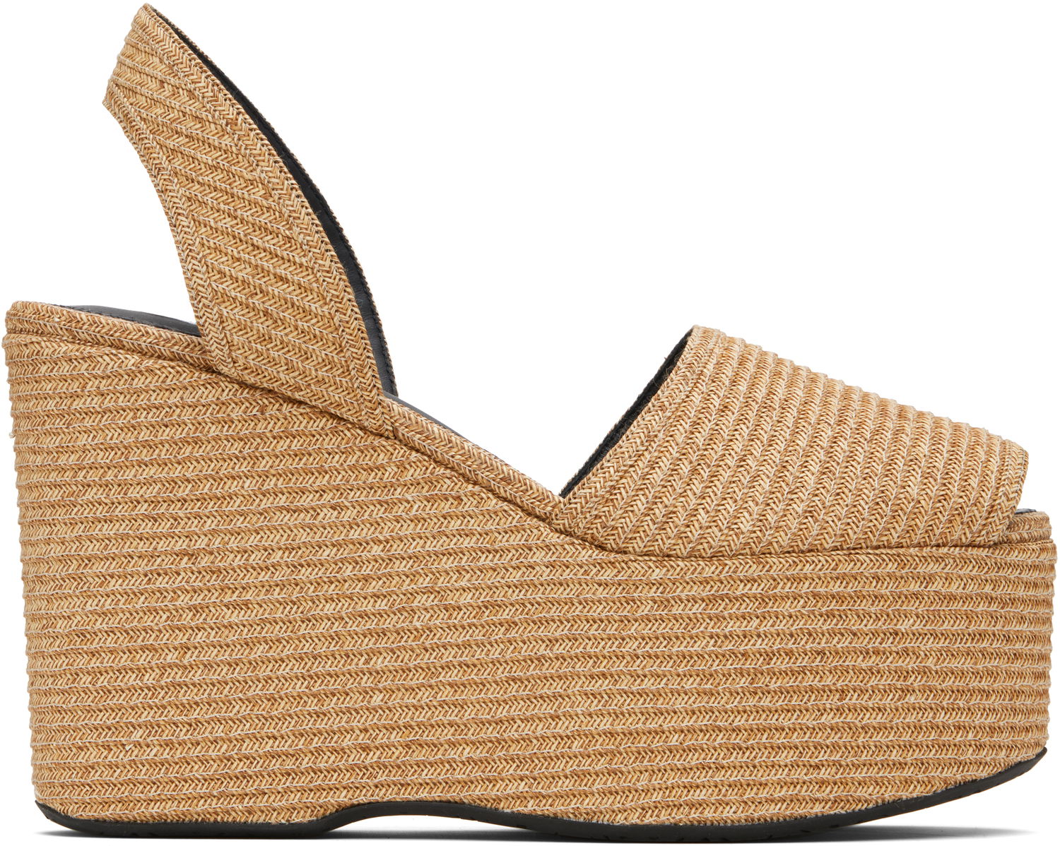 Tenisky a topánky Alaïa ALAÏA Wedge Paper Straw Heeled Sandals Béžová | AA3S129TK054, 0