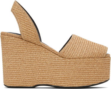 Tenisky a topánky Alaïa ALAÏA Wedge Paper Straw Heeled Sandals Béžová | AA3S129TK054, 0