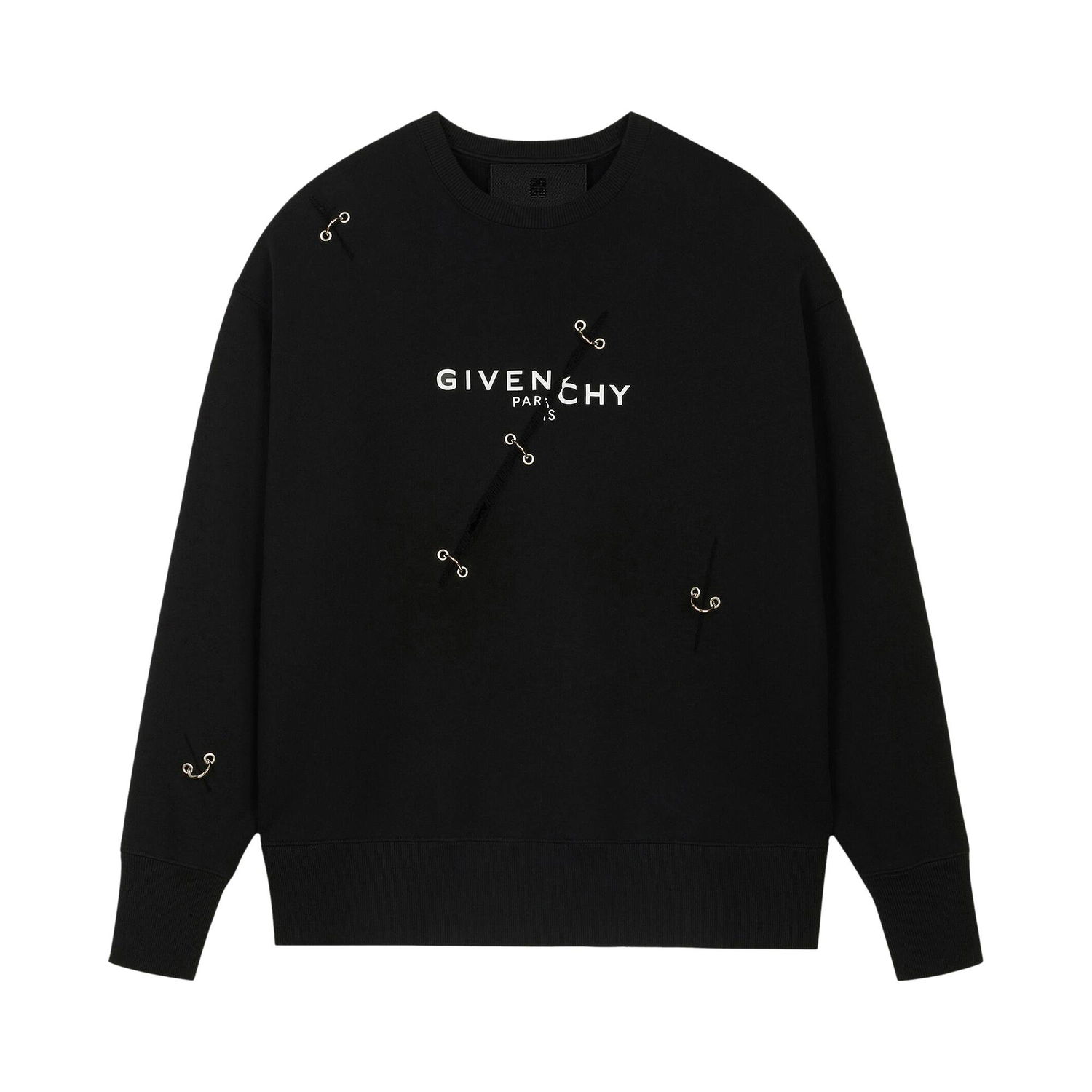Sveter Givenchy Oversized Crewneck Čierna | BMJ0B83Y69 001, 1
